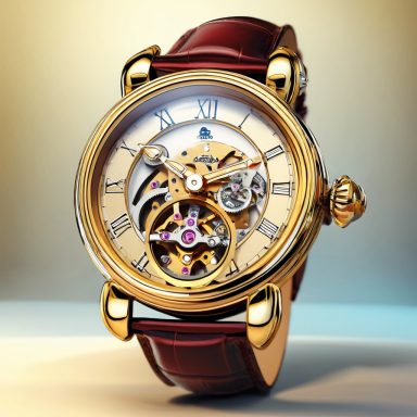  Luxury watch showcasing shiny clockwork, protected with ALD coatings.